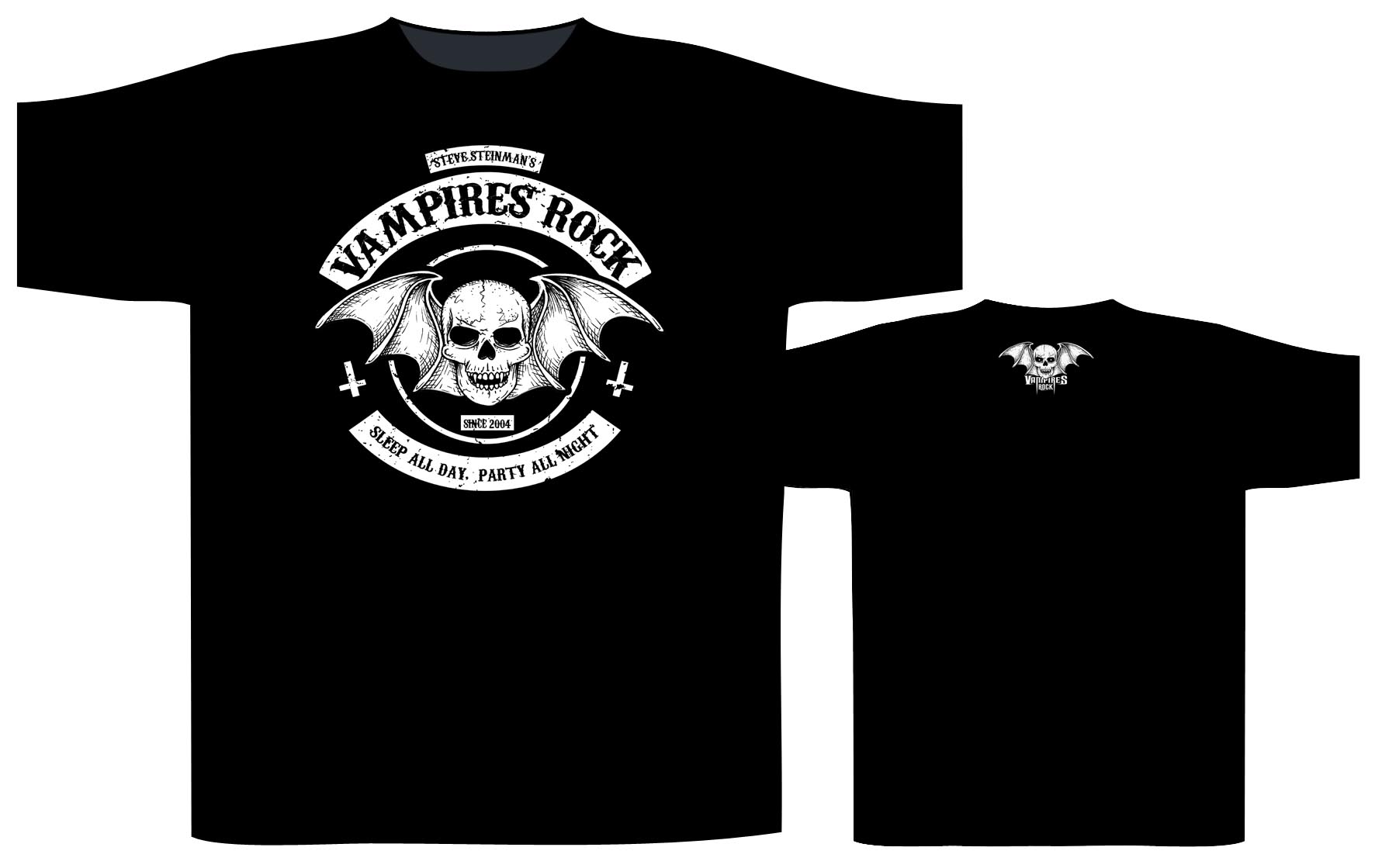 Vampires Rock Biker T-shirt - Black - Vampires Rock